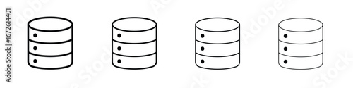 Database icon symbol pictogram set