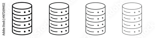 Database icon symbol pictogram set