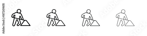 Construction icon symbol pictogram set