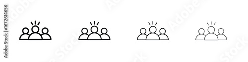 Community icon symbol pictogram set