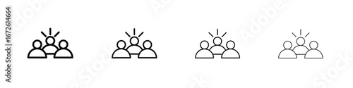 Community icon symbol pictogram set