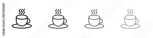 Coffee icon symbol pictogram set
