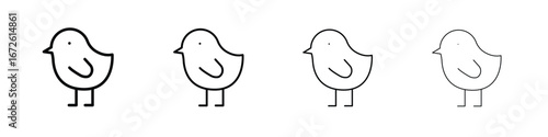 Chick icon symbol pictogram set