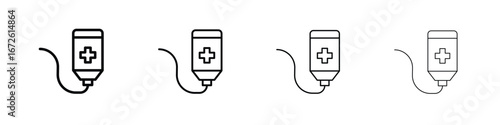 Chemotherapy icon symbol pictogram set