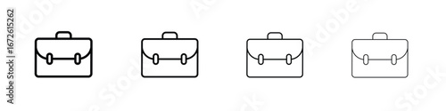 Briefcase icon symbol pictogram set