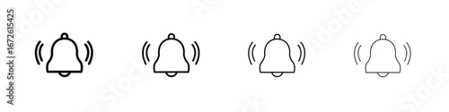 Bell icon symbol pictogram set