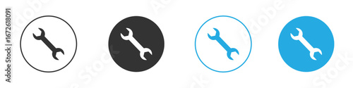 Wrench icon for app and web design. Simple element illustration.