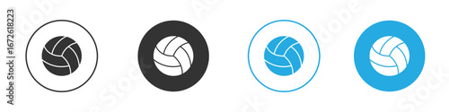Volley ball icon for app and web design. Simple element illustration.