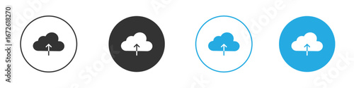 Upload to Cloud icon for app and web design. Simple element illustration.