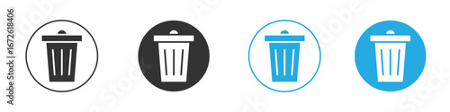 Trash Bin icon for app and web design. Simple element illustration.