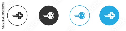 Time fast icon for app and web design. Simple element illustration.