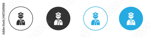 Police icon for app and web design. Simple element illustration.