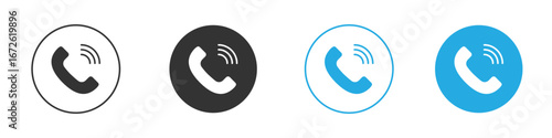 Phone call icon for app and web design. Simple element illustration.