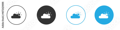 Partially cloudy icon for app and web design. Simple element illustration.