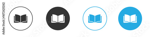 open book icon for app and web design. Simple element illustration.