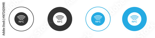 NFC icon for app and web design. Simple element illustration.