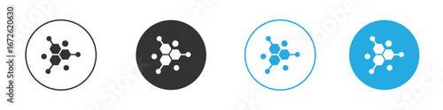 Molecule icon for app and web design. Simple element illustration.