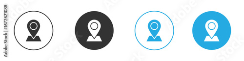 Location pin icon for app and web design. Simple element illustration.