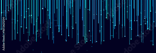 Futuristic vector tech background with vertical lines and dots.