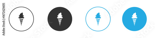 Ice cream icon for app and web design. Simple element illustration.