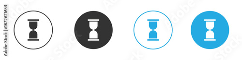 Hourglass icon for app and web design. Simple element illustration.