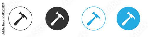 Hammer icon for app and web design. Simple element illustration.