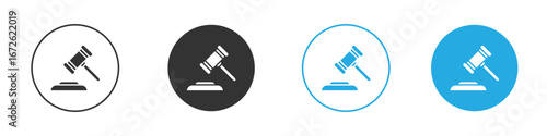 Gavel icon for app and web design. Simple element illustration.