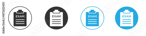 Exam icon for app and web design. Simple element illustration.