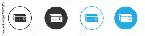 Credit card icon for app and web design. Simple element illustration.
