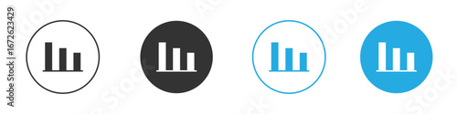Bar chart icon for app and web design. Simple element illustration.