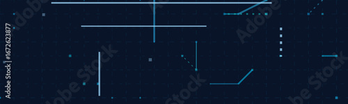 Futuristic vector tech background with digital lines and geometric patterns.