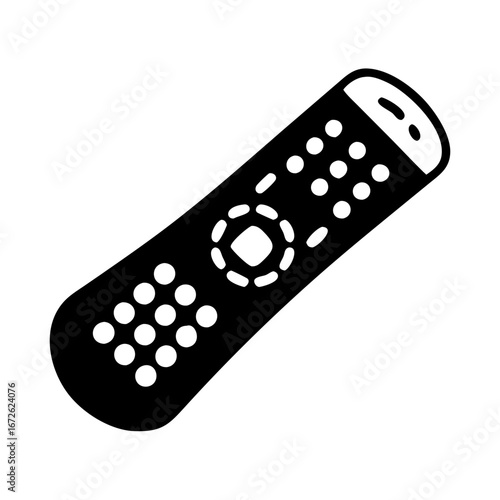 Black television remote control icon