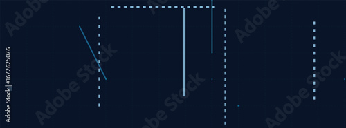 Futuristic vector tech background with minimal geometric lines and dark grid pattern.