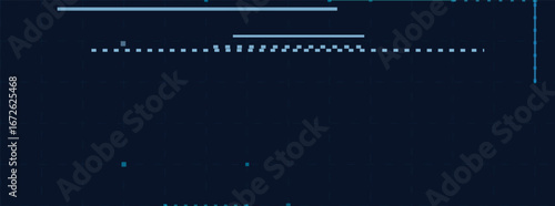 Futuristic digital interface on dark vector tech background with geometric patterns.