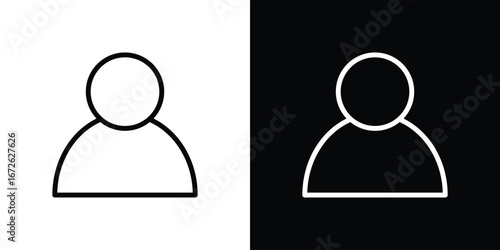 User icon logo concept in strokes