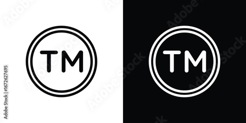 Trademark icon logo concept in strokes