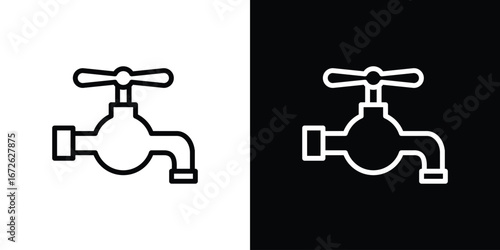 Tap icon logo concept in strokes