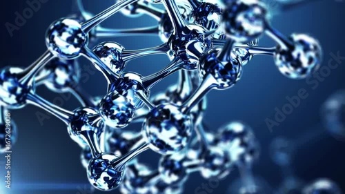 Abstract Background Design Featuring the Molecular Structure of Water with Depth of Field Effect