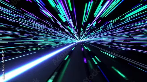 Artistic Depiction of Luminous Beams Creating Atmospheric Visual Effect as Backdrop