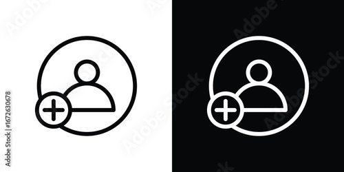 Follower icon logo concept in strokes