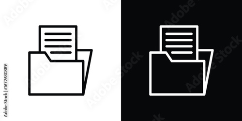 File icon logo concept in strokes