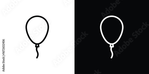 Balloon icon logo concept in strokes