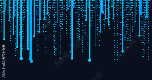 Futuristic vector tech background with digital blue lines and dots on dark theme.