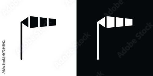 Windsock icon for web design. solid vector icons