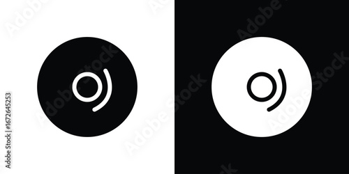 Vinyl icon for web design. solid vector icons