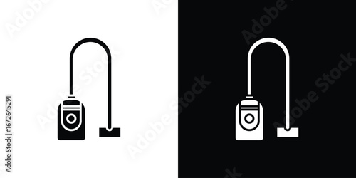 Vacuum cleaner icon for web design. solid vector icons