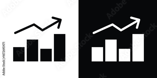 Trend Arrow icon for web design. solid vector icons