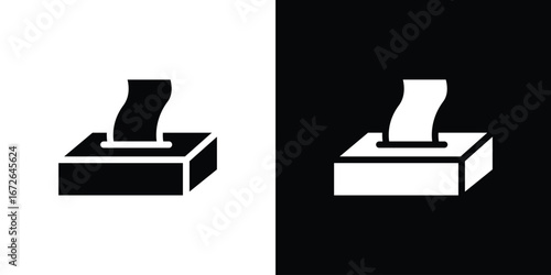 Tissue box icon for web design. solid vector icons