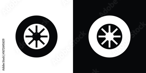Tire icon for web design. solid vector icons