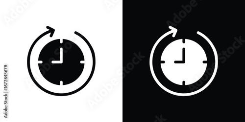 Time forward icon for web design. solid vector icons